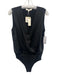 Favorite Daughter Size S Black Poly Blend Sleeveless Snap Button Bodysuit Black / S