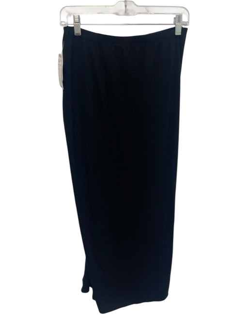 Reformation Size M Black Tencel Blend Front Slit Ruched Front Skirt Black / M