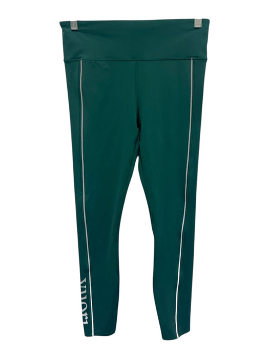 Vuori Size S Green Poly Blend Elastic Waist Athletic Logo Leggings Green / S