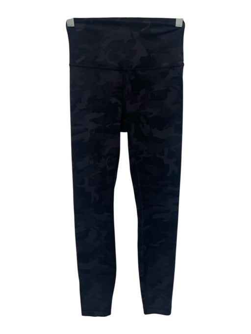 Lululemon Size 4 Black Synthetic Printed Elastic Waist Athletic Leggings Black / 4
