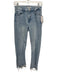 Frame Size 29 Blue Wash Cotton Blend Zip & Button Distressed Hem Jeans Blue Wash / 29