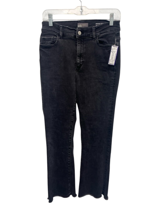 DL1961 Size 28 Black Cotton Blend High Rise Frayed Hem Zip & Button Jeans Black / 28