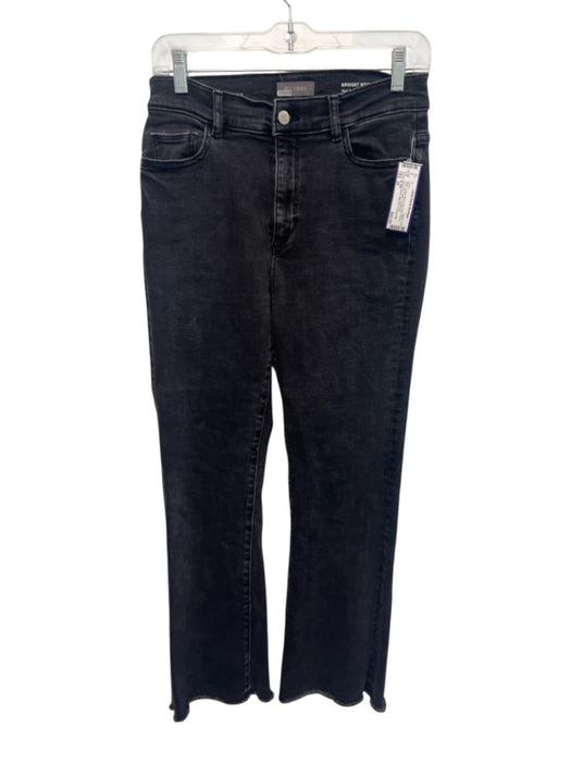 DL1961 Size 28 Black Cotton Blend High Rise Frayed Hem Zip & Button Jeans Black / 28