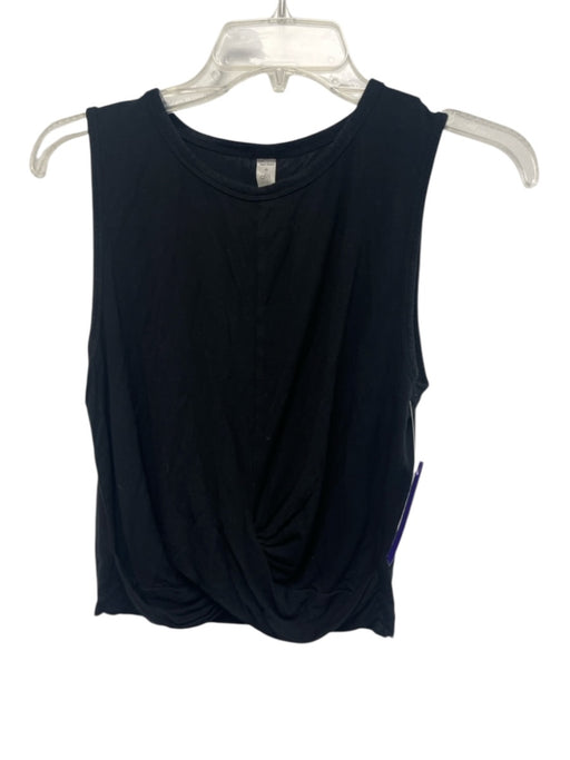 Alo Yoga Size S Black Rayon Blend Sleeveless Cross Front Athletic Top Black / S