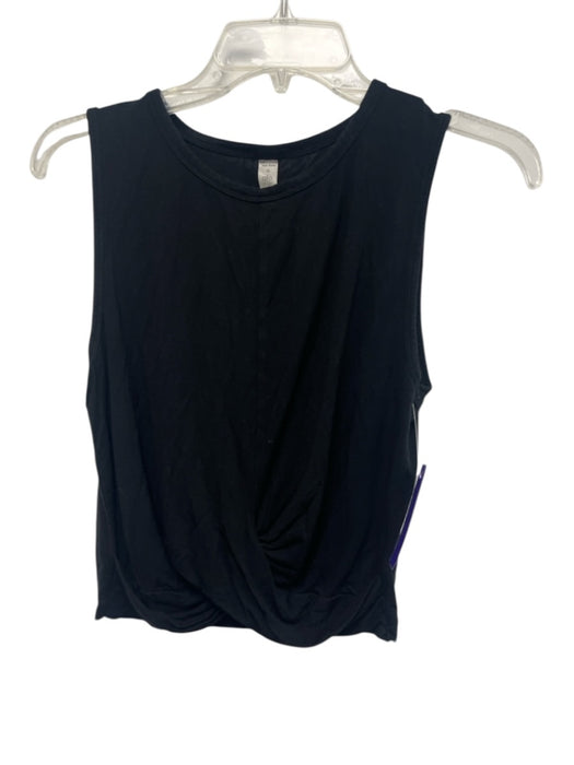 Alo Yoga Size S Black Rayon Blend Sleeveless Cross Front Athletic Top Black / S