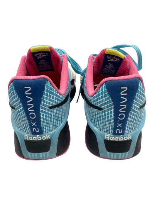 Reebok Shoe Size 9.5 Blue, Pink & White Synthetic Lace Up Runners Shoes Blue, Pink & White / 9.5