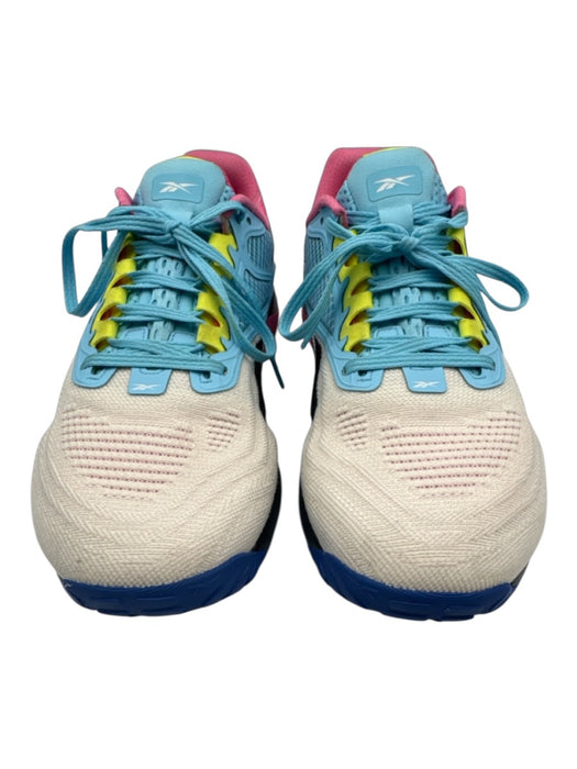Reebok Shoe Size 9.5 Blue, Pink & White Synthetic Lace Up Runners Shoes Blue, Pink & White / 9.5