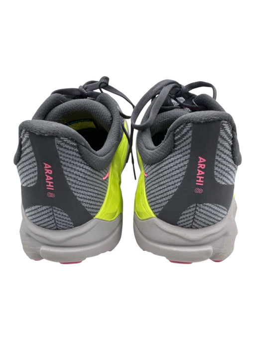 Hoka Shoe Size 10.5 Grey, Green & Multi Synthetic Lace Up Platform Runner Shoes Grey, Green & Multi / 10.5