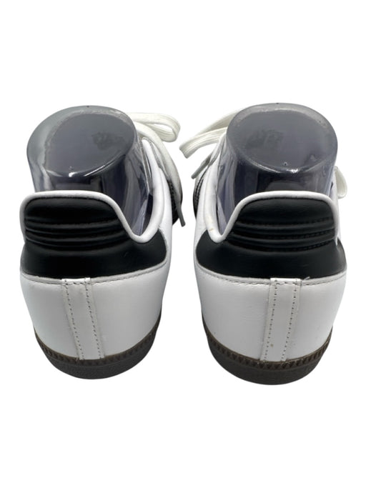 Adidas Shoe Size 8.5 White, Black & Gray Leather Lace Up Rubber Outsole Shoes White, Black & Gray / 8.5
