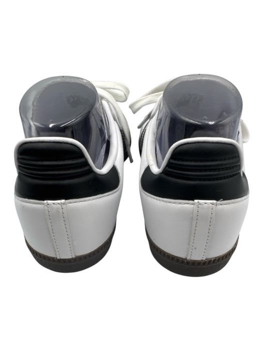 Adidas Shoe Size 8.5 White, Black & Gray Leather Lace Up Rubber Outsole Shoes White, Black & Gray / 8.5