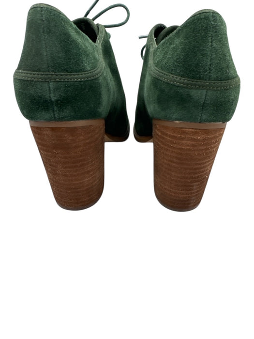 Kelsi Dagger Shoe Size 10 Green Leather Stacked Block Heel Booties Green / 10