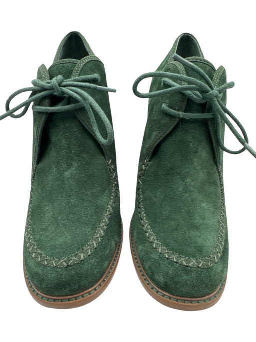 Kelsi Dagger Shoe Size 10 Green Leather Stacked Block Heel Booties Green / 10