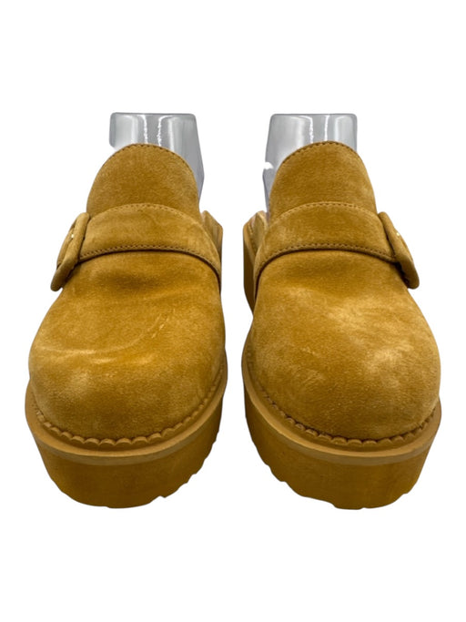 Seychelles Shoe Size 10 Camel Brown Leather Platform Buckle Mules Camel Brown / 10