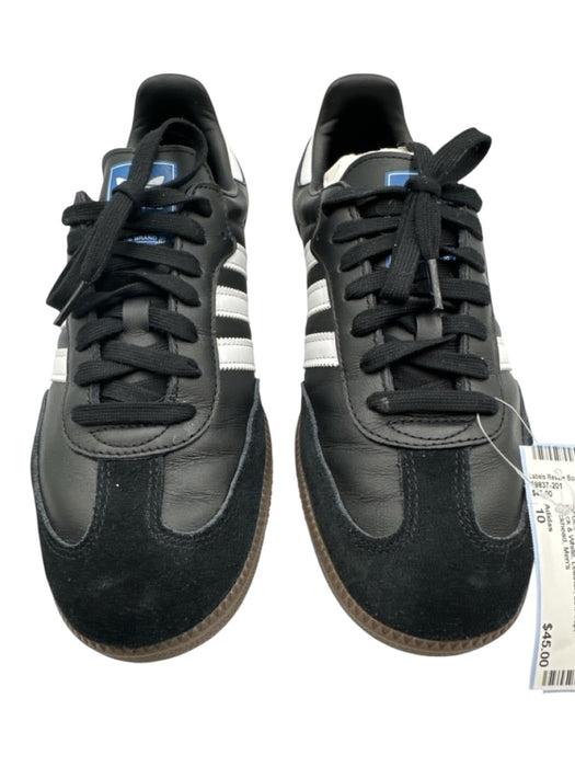 Adidas Shoe Size 10 Black & White Leather Low Top Men's Shoes Black & White / 10