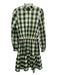 Pearl Size S Green, White, Multi Cotton Plaid Quarter Button Long Sleeve Dress Green, White, Multi / S