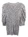Marie Oliver Size Small Purple & White Cotton Blend Half Puff Sleeve Sweater Purple & White / Small
