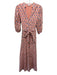 Marea Size Small Pink, Blue, Orange Cotton Long puff sleeve Floral Dress Pink, Blue, Orange / Small