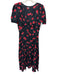 The Kooples Size 2 Black, Red, White Viscose Short Sleeve Cherries Dress Black, Red, White / 2