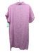 Kal Rieman Size Small Pink Cotton Short Sleeve Button Front Pockets Collar Dress Pink / Small