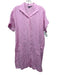 Kal Rieman Size Small Pink Cotton Short Sleeve Button Front Pockets Collar Dress Pink / Small