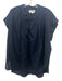 Nili Lotan Size Small Navy Blue Cotton Cap Sleeve Gathered Front Tie Top Navy Blue / Small