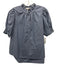 A Piece Apart Size Medium Slate Blue Cotton Short Puff Sleeve smocked Top Slate Blue / Medium