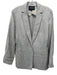 Lafayette 148 Size 14 Light Gray Wool & Linen Long Sleeve Lapel Pockets Jacket Light Gray / 14