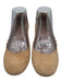 Chloe Shoe Size 38.5 Tan Beige Leather Suede Scalloped Block Heel Pumps Tan Beige / 38.5