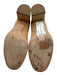 Chloe Shoe Size 38.5 Tan Beige Leather Suede Scalloped Block Heel Pumps Tan Beige / 38.5