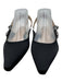Christian Dior Shoe Size 38D Black & White Leather & Textile Pointed Toe Flats Black & White / 38D