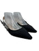Christian Dior Shoe Size 38D Black & White Leather & Textile Pointed Toe Flats Black & White / 38D