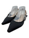 Christian Dior Shoe Size 38D Black & White Leather & Textile Pointed Toe Flats Black & White / 38D