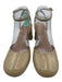Dear Frances Shoe Size 38.5 Beige Patent Leather Round Toe Ankle Wrap Pumps Beige / 38.5