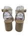 Hill House Shoe Size 38.5 Beige & Tan Leather & Textile open toe Woven Pumps Beige & Tan / 38.5