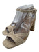 Hill House Shoe Size 38.5 Beige & Tan Leather & Textile open toe Woven Pumps Beige & Tan / 38.5