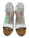 Sophia Webster Shoe Size 38.5 Blue, Orange, White Leather Upper Wedge Espadrille Blue, Orange, White / 38.5