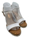 Sophia Webster Shoe Size 38.5 Blue, Orange, White Leather Upper Wedge Espadrille Blue, Orange, White / 38.5