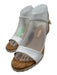 Sophia Webster Shoe Size 38.5 Blue, Orange, White Leather Upper Wedge Espadrille Blue, Orange, White / 38.5
