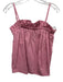 Essentiel Size 34 Mauve Pink Cotton Spaghetti Strap Elastic Neck Pleated Top Mauve Pink / 34