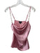 Nicole Miller Size XS Pink Polyester Spaghetti Strap Chain Strap Cowl neck Top Pink / XS