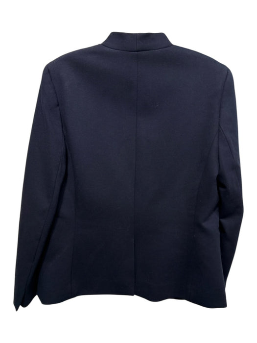 J. Crew Size 8 Navy Viscose Blend Long Sleeve Blazer Open Jacket Navy / 8