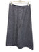 Tibi Size 6 Navy Blue & Gray Polyamide Back Zip Static Patch Pocket Midi Skirt Navy Blue & Gray / 6