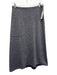 Tibi Size 6 Navy Blue & Gray Polyamide Back Zip Static Patch Pocket Midi Skirt Navy Blue & Gray / 6