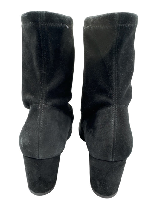 Stuart Weitzman Shoe Size 8.5 Black Suede leather Stretch Round Toe Booties Black / 8.5