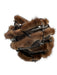 No Brand Brown Leather Fur Trim Brass Hardware Woven Hook Clasp Belts Brown / XL