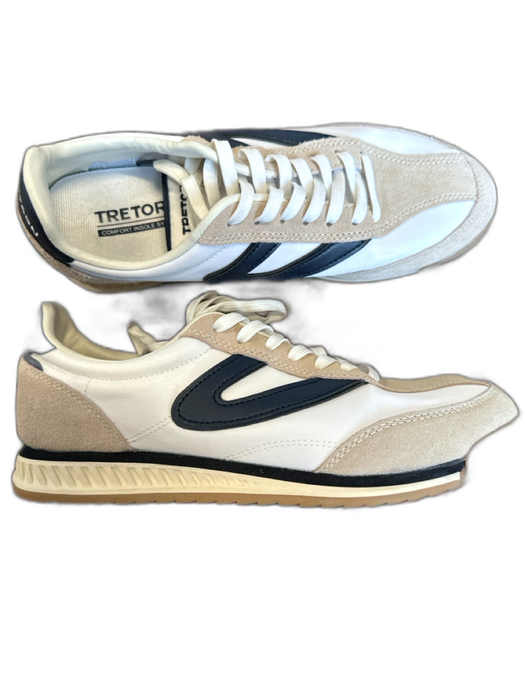 Tretorn Shoe Size 9 Navy & white Canvas & Leather Lace Up Athletic Sneakers Navy & white / 9