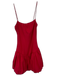 Klesis Size M Red Polyester Blend Spaghetti Strap Bubble Hem Dress Red / M