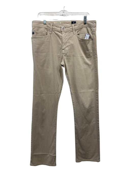 AG Size 33 Beige Cotton Blend Solid Khakis Men's Pants Beige / 33