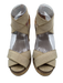 Tory Burch Shoe Size 7.5 Beige & Brown Canvas Criss Cross Ankle Strap Wedges Beige & Brown / 7.5