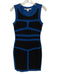 Diane Von Furstenberg Size 2 Blue & Black Triacetate Blend Sleeveless Knee Dress Blue & Black / 2